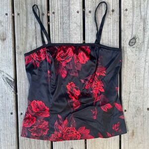 Romantic‎ Goth Floral Cami Top Corset Style